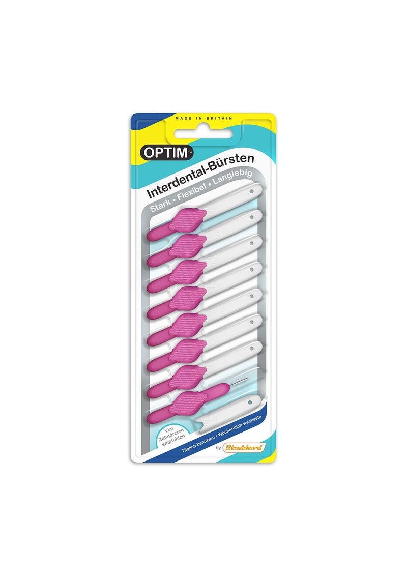 OPTIM Interdental Brushes Pack of 8 Pink 0.4 mm Size 0